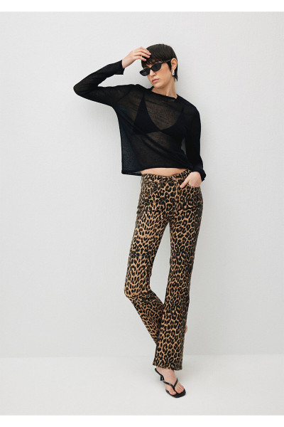 Maria Leopar Baskılı Jean Pantolon 101225-88485 Maria Leopar Baskılı Jean Pantolon 101225-88485