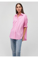 Çizgili Pembe Gömlek Oversize / Geniş Kesim 1210421-89316