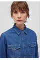 Levin Classic Denim Koyu Mavi Jean Gömlek Fitted / Vücuda Oturan Kesim 1210477-87814 Levin Classic Denim Koyu Mavi Jean Gömlek Fitted / Vücuda Oturan Kesim 1210477-87814