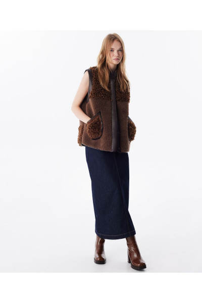 Suni deri mıx yelek Suni deri mıx yelek