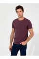 Bordo Bisiklet Yaka Slim Fit T-Shirt 50240270-VR014