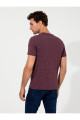 Bordo Bisiklet Yaka Slim Fit T-Shirt 50240270-VR014