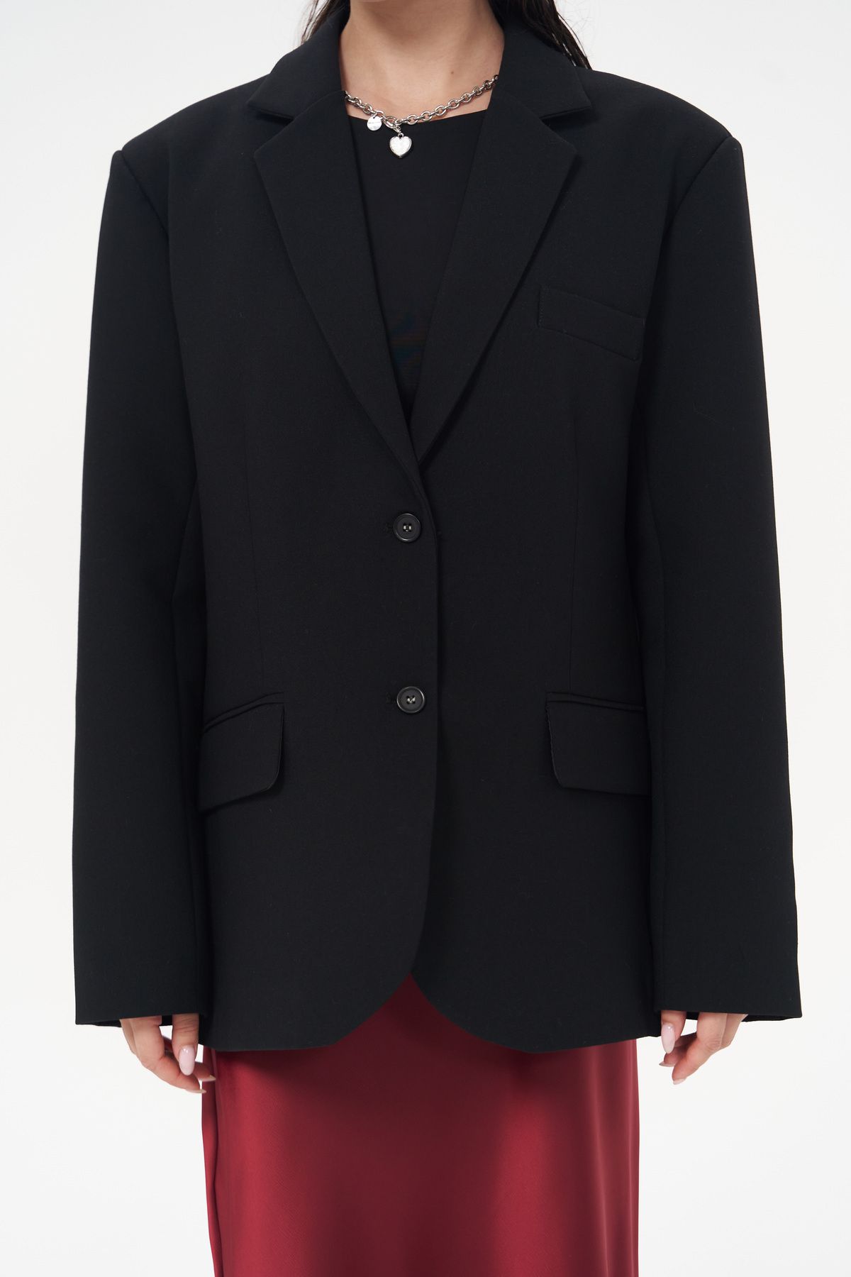Mai Collection Emma Dikiş Detay Siyah Blazer Mai Collection Emma Dikiş Detay Siyah Blazer