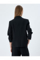 Klasik Blazer Ceket 3/4 Kol Kruvaze Cepli Regular Fit Klasik Blazer Ceket 3/4 Kol Kruvaze Cepli Regular Fit