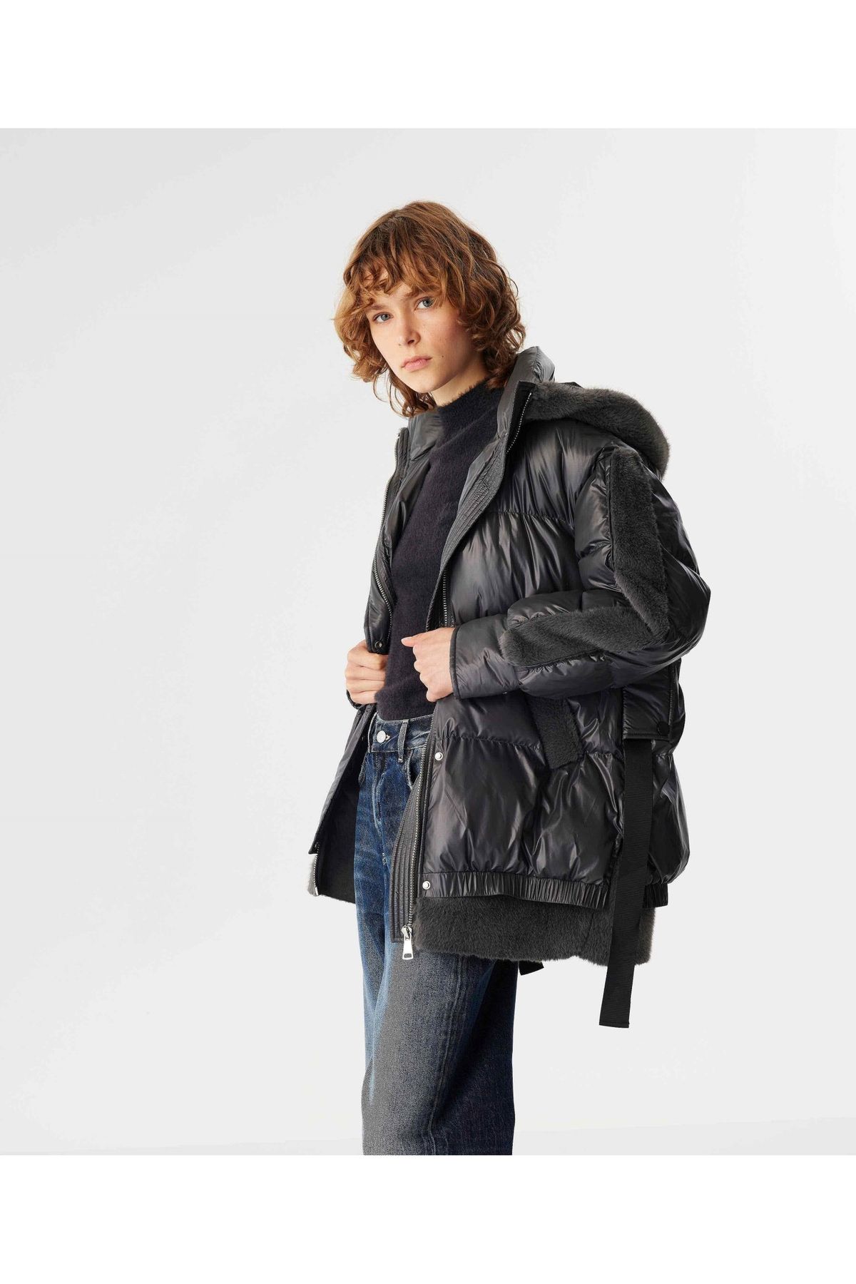 Suni kürklü puffer mont Suni kürklü puffer mont