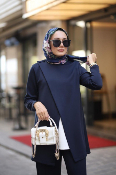 Tesettür Boom Takım Lacivert Model-520 Tesettür Boom Takım Lacivert Model-520