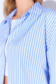 Mavi Çizgili Kadın Gömlek| Ek334858-7429 Mavi Çizgili Kadın Gömlek| Ek334858-7429