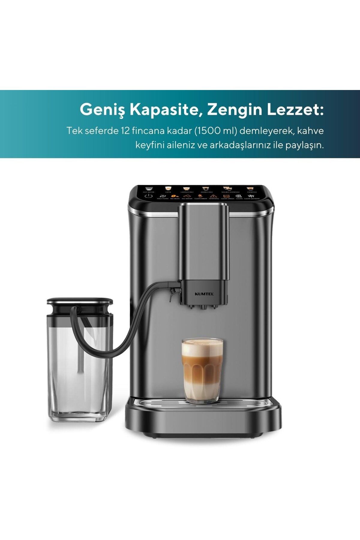 LatteNow Tam Otomatik Espresso Makinesi - Kahve Öğütücülü Dokunmatik Renkli Ekranlı LatteNow Tam Otomatik Espresso Makinesi - Kahve Öğütücülü Dokunmatik Renkli Ekranlı