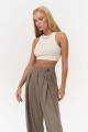 Mai Collection Fleur Fitilli Halter Yaka Bej Crop Mai Collection Fleur Fitilli Halter Yaka Bej Crop