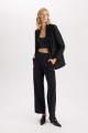 Oversize Geniş Kalıp Ceket Yaka Düğmeli Tafta Basic Düz Blazer Ceket C2575ax24au Oversize Geniş Kalıp Ceket Yaka Düğmeli Tafta Basic Düz Blazer Ceket C2575ax24au