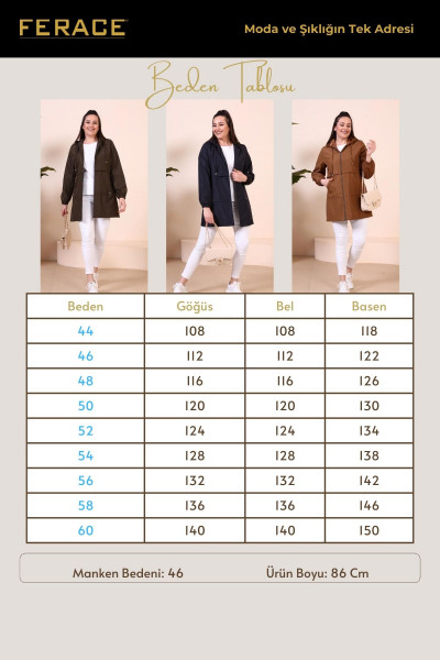 Kadin Tesettur Giyim Buyuk Beden Mevsimlik Spor Trenckot Taba Kadin Tesettur Giyim Buyuk Beden Mevsimlik Spor Trenckot Taba