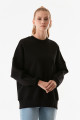 Basic Bisiklet Yaka Oversize Sweatshirt