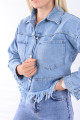 KADIN SAÇAK DEYAT CROP DEMİM KOT CEKET KADIN SAÇAK DEYAT CROP DEMİM KOT CEKET