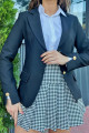 Siyah Kadın Astarlı Kol Ucu Yırtmaçlı Blazer Ceket Siyah Kadın Astarlı Kol Ucu Yırtmaçlı Blazer Ceket