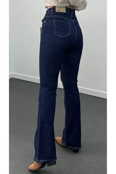 ZR Dark Blue Extra Yüksek Bel Full Likralı Flare Jeans ZR Dark Blue Extra Yüksek Bel Full Likralı Flare Jeans