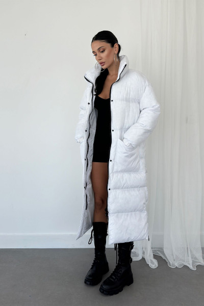 Uzun Şişme Mont AD-K50469LNW Uzun Şişme Mont AD-K50469LNW
