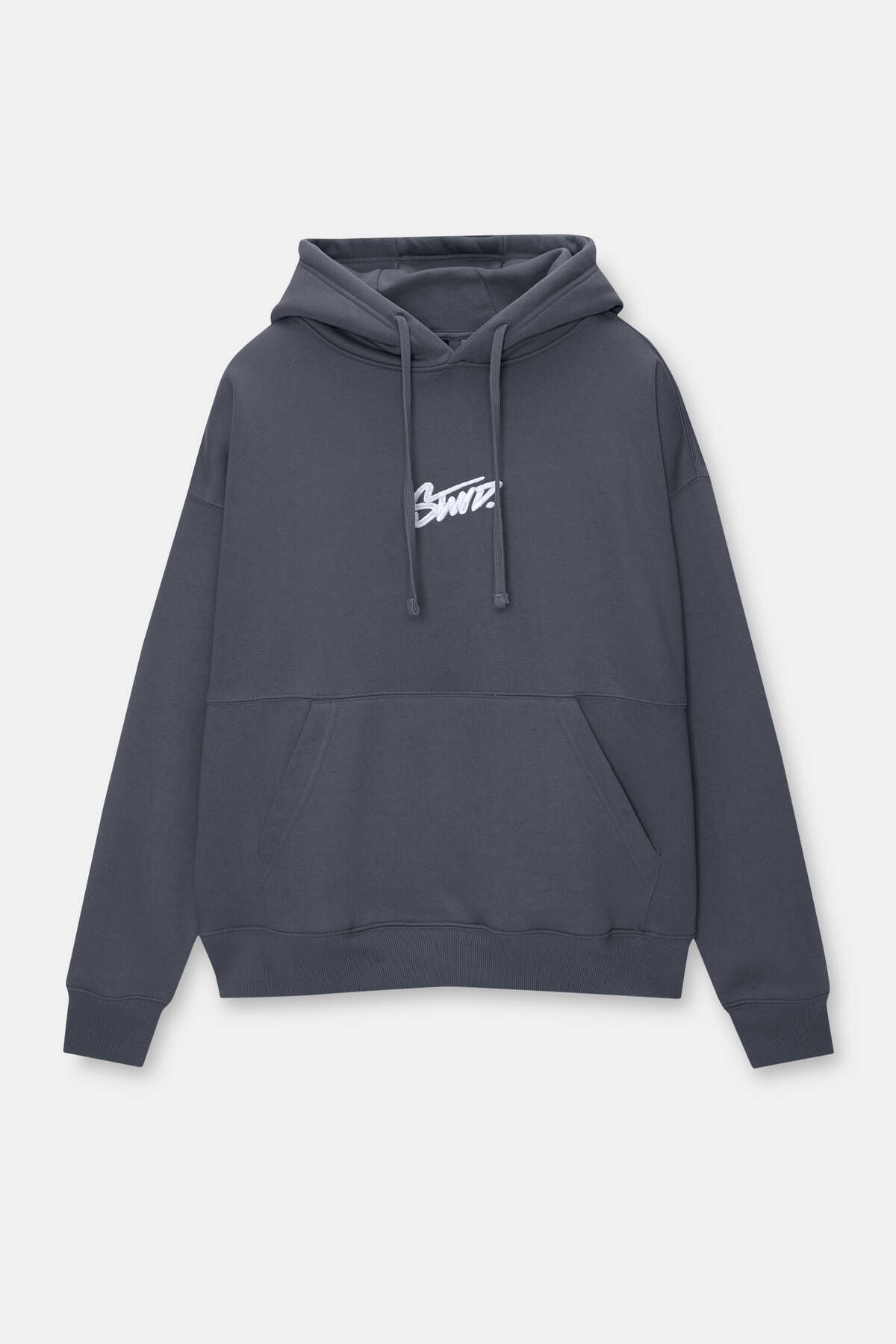 STWD baskılı kapüşonlu sweatshirt