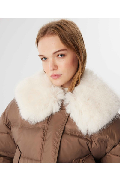 Suni kürk mıx puffer mont Suni kürk mıx puffer mont