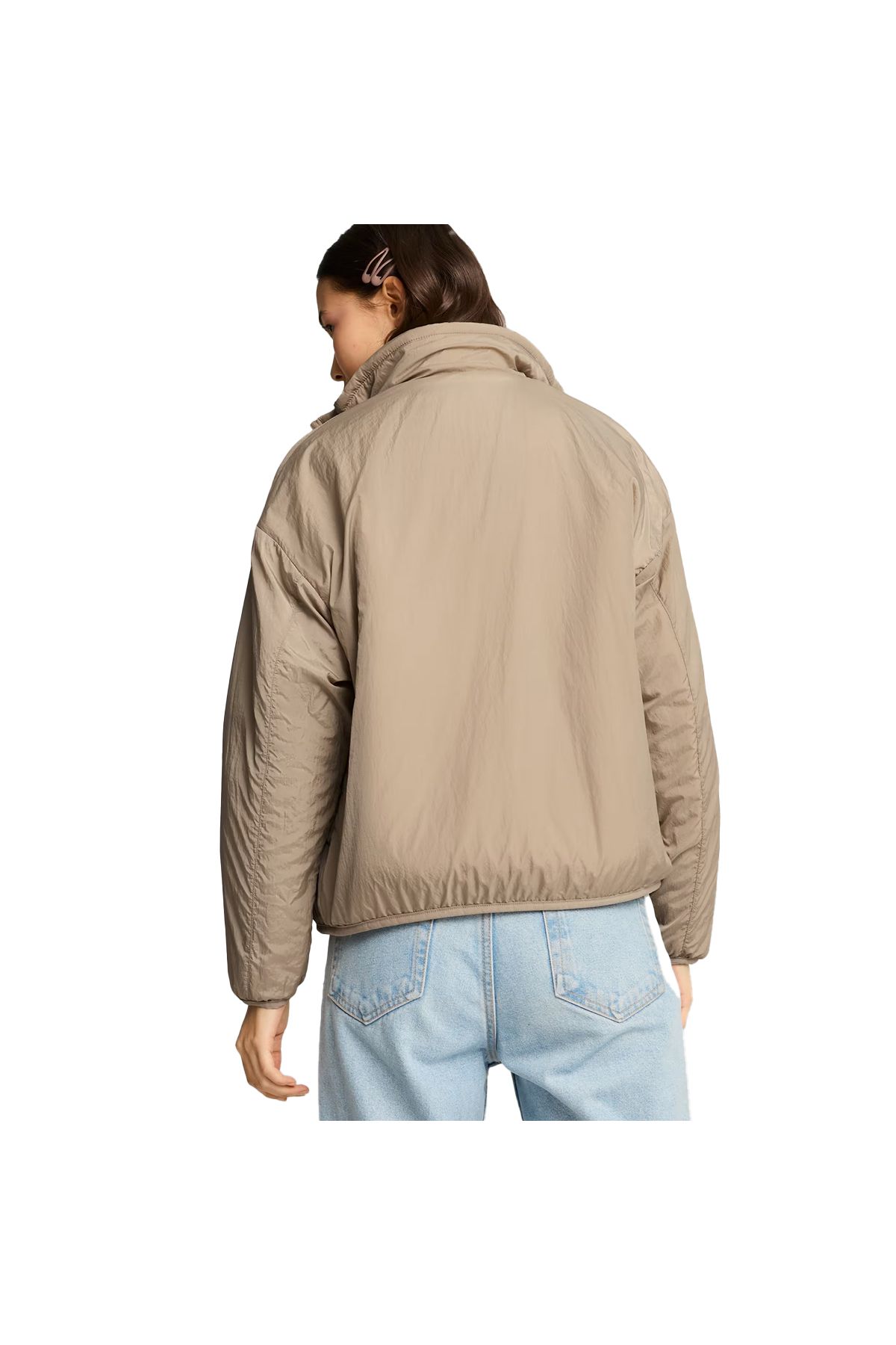 Reversible Sherpa Kadın Bej Günlük Stil Mont 62648867 Reversible Sherpa Kadın Bej Günlük Stil Mont 62648867