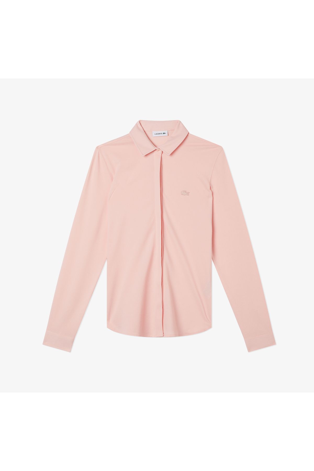 Kadın Slim Fit Organik Pamuk Pembe Gömlek