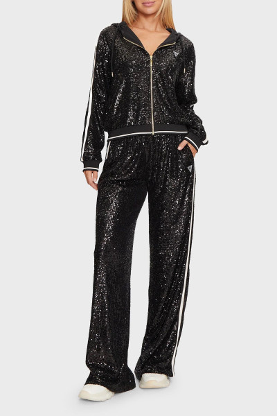 Mini Sequins Logolu Comfort Fit Yüksek Bel Payetli Pantolon V4BB16KCI90  PANTOLON V4BB16 Mini Sequins Logolu Comfort Fit Yüksek Bel Payetli Pantolon V4BB16KCI90  PANTOLON V4BB16