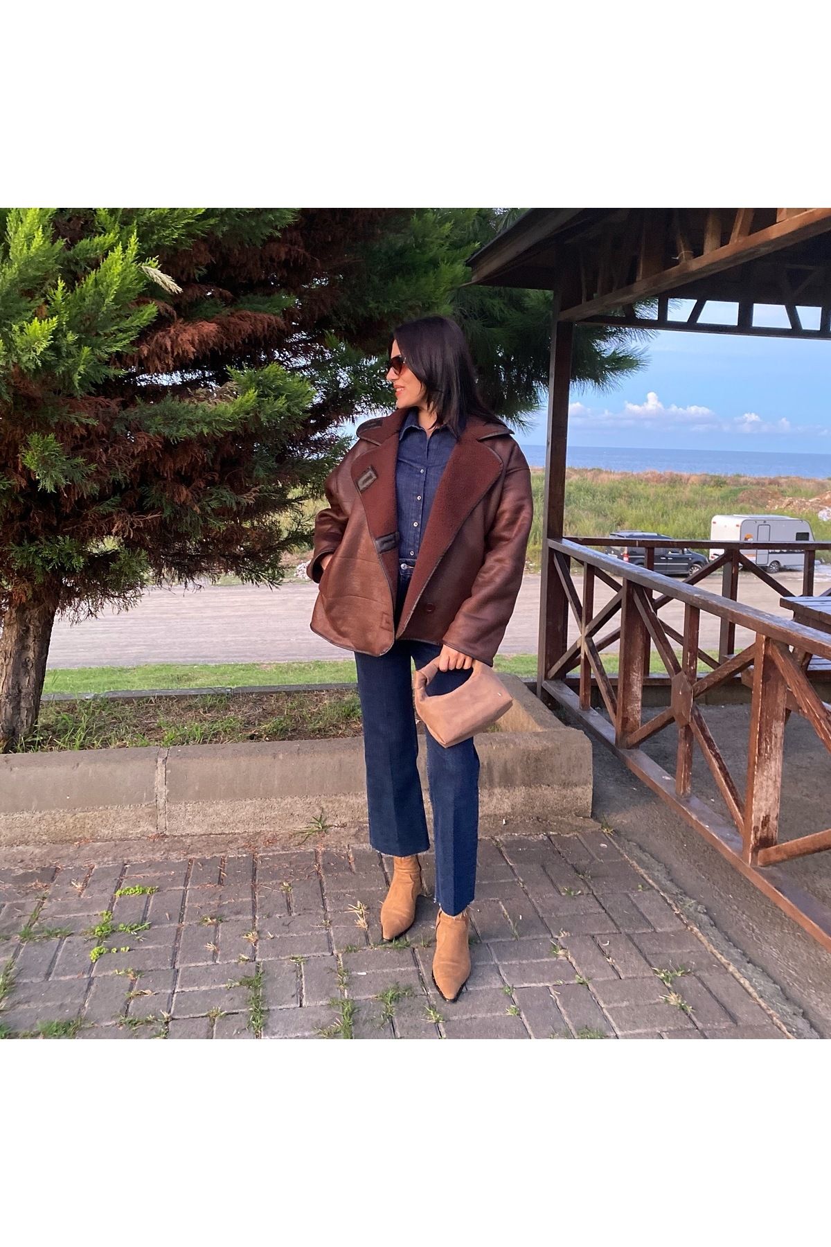 ZR Model Acı Kahverengi Su İtici Özel Kumaş Teddy Kaban Mont ZR Model Acı Kahverengi Su İtici Özel Kumaş Teddy Kaban Mont