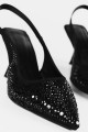 Kadın Siyah Taş Detaylı Kumaş Abiye Stiletto Topuklu Ayakkabı Kadın Siyah Taş Detaylı Kumaş Abiye Stiletto Topuklu Ayakkabı