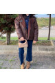 ZR Model Acı Kahverengi Su İtici Özel Kumaş Teddy Kaban Mont ZR Model Acı Kahverengi Su İtici Özel Kumaş Teddy Kaban Mont