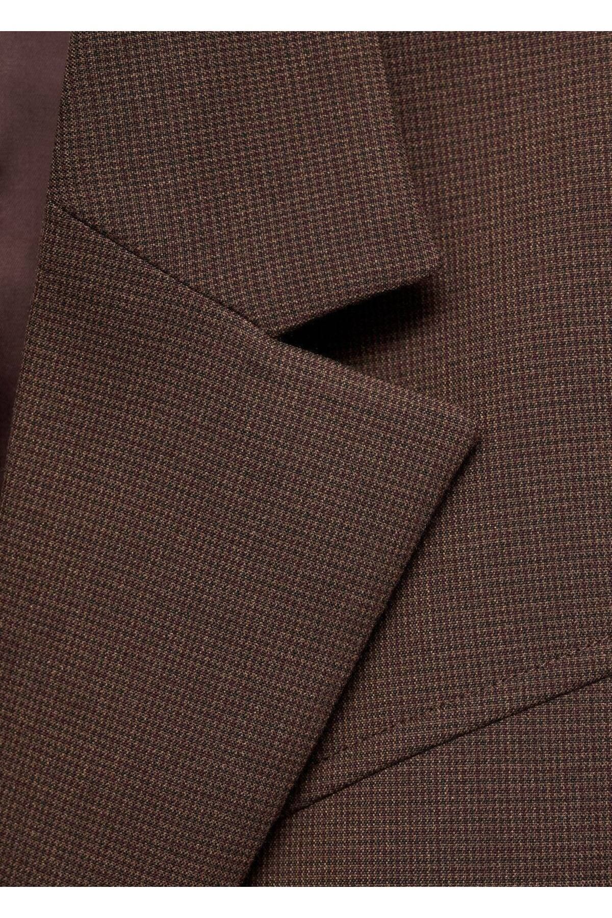 Mini kazayağı desenli kumaş blazer Mini kazayağı desenli kumaş blazer