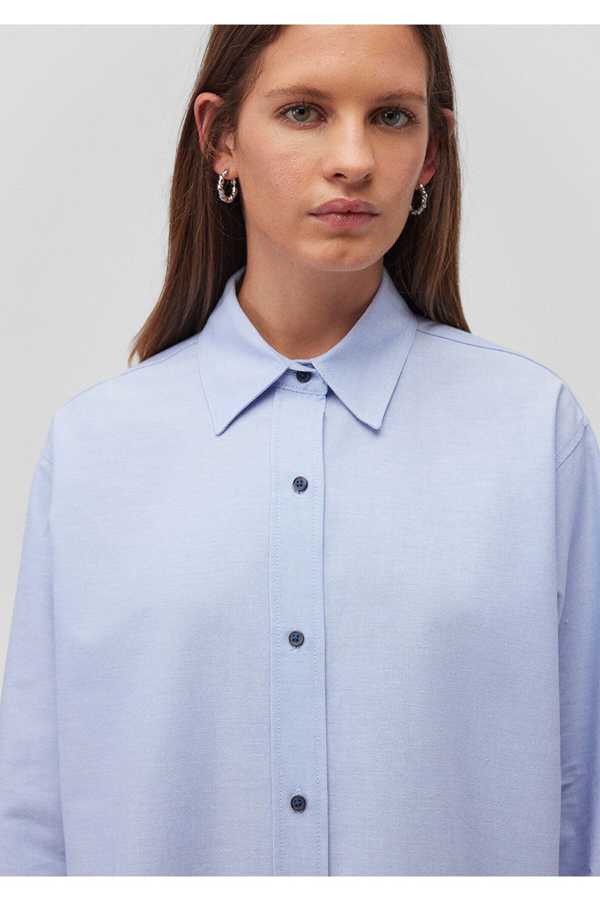 Pamuklu Oxford Gömlek Oversize / Geniş Kesim 1210970-82324 Pamuklu Oxford Gömlek Oversize / Geniş Kesim 1210970-82324