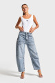 Kadın Tint Kot Rengi Midrise Carrot Fit %100 Koton Denim Kadın Tint Kot Rengi Midrise Carrot Fit %100 Koton Denim