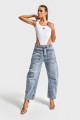 Kadın Tint Kot Rengi Midrise Carrot Fit %100 Koton Denim Kadın Tint Kot Rengi Midrise Carrot Fit %100 Koton Denim