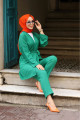 Kuşaklı Detaylı Tesettür Kimono Takım Kuşaklı Detaylı Tesettür Kimono Takım