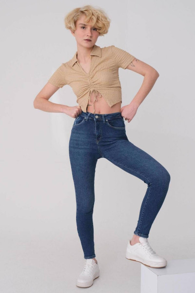 Yüksek Bel Skinny Jean Pantolon Pn6578-pnp Yüksek Bel Skinny Jean Pantolon Pn6578-pnp