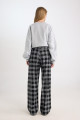 Wide Leg Geniş Bol Paça Kareli Normal Bel Lastikli Cepli Pijama Pantolon D9548AX24WN Wide Leg Geniş Bol Paça Kareli Normal Bel Lastikli Cepli Pijama Pantolon D9548AX24WN