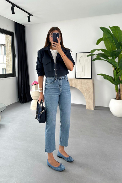 ZR Alessi Orta Mavi Slim Fit Jean ZR Alessi Orta Mavi Slim Fit Jean