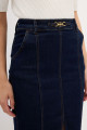 Yırtmaçlı Denim Etek Yırtmaçlı Denim Etek