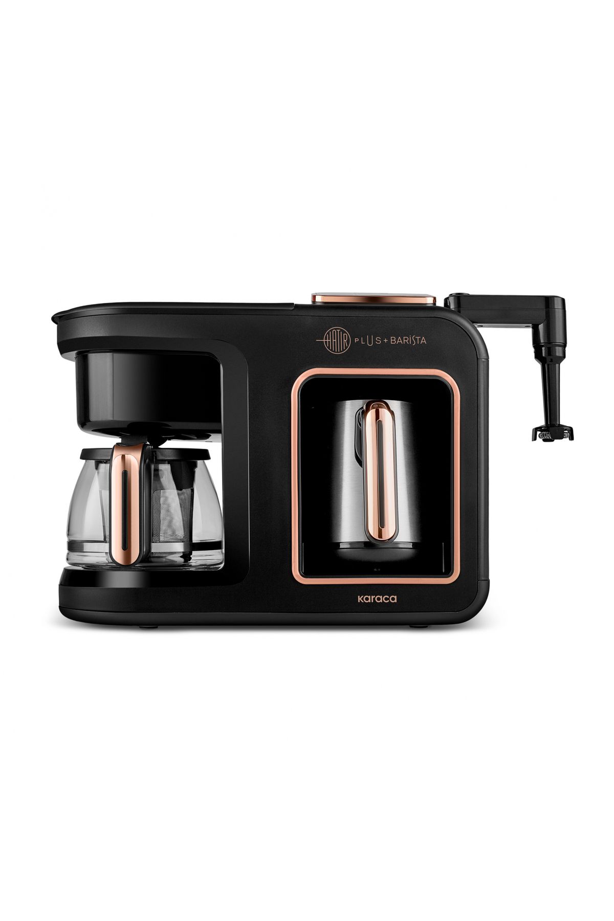 Hatır Plus Barista Steel 6 in 1 Konuşan Közde Türk Kahve Makinesi Black Copper