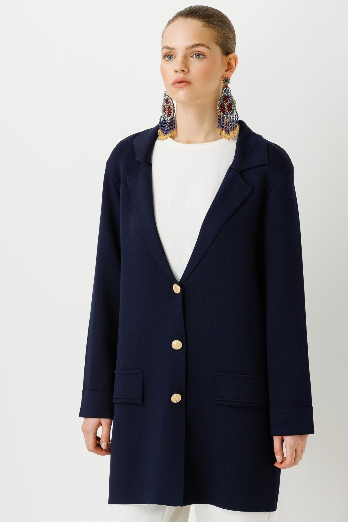 Triko Ceket Lacivert Triko Ceket Lacivert