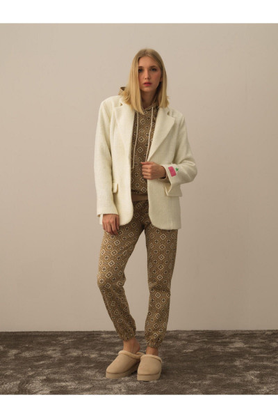 Pamuk Yün Karışımlı Oversize Blazer Ceket Pamuk Yün Karışımlı Oversize Blazer Ceket