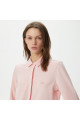 Kadın Slim Fit Organik Pamuk Pembe Gömlek Kadın Slim Fit Organik Pamuk Pembe Gömlek