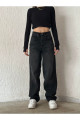 Siyah Baggy Jean Yüksek Bel Bol Pantolon Straight Salaş Oversize Kalıp Kadın Pantolon Siyah Baggy Jean Yüksek Bel Bol Pantolon Straight Salaş Oversize Kalıp Kadın Pantolon