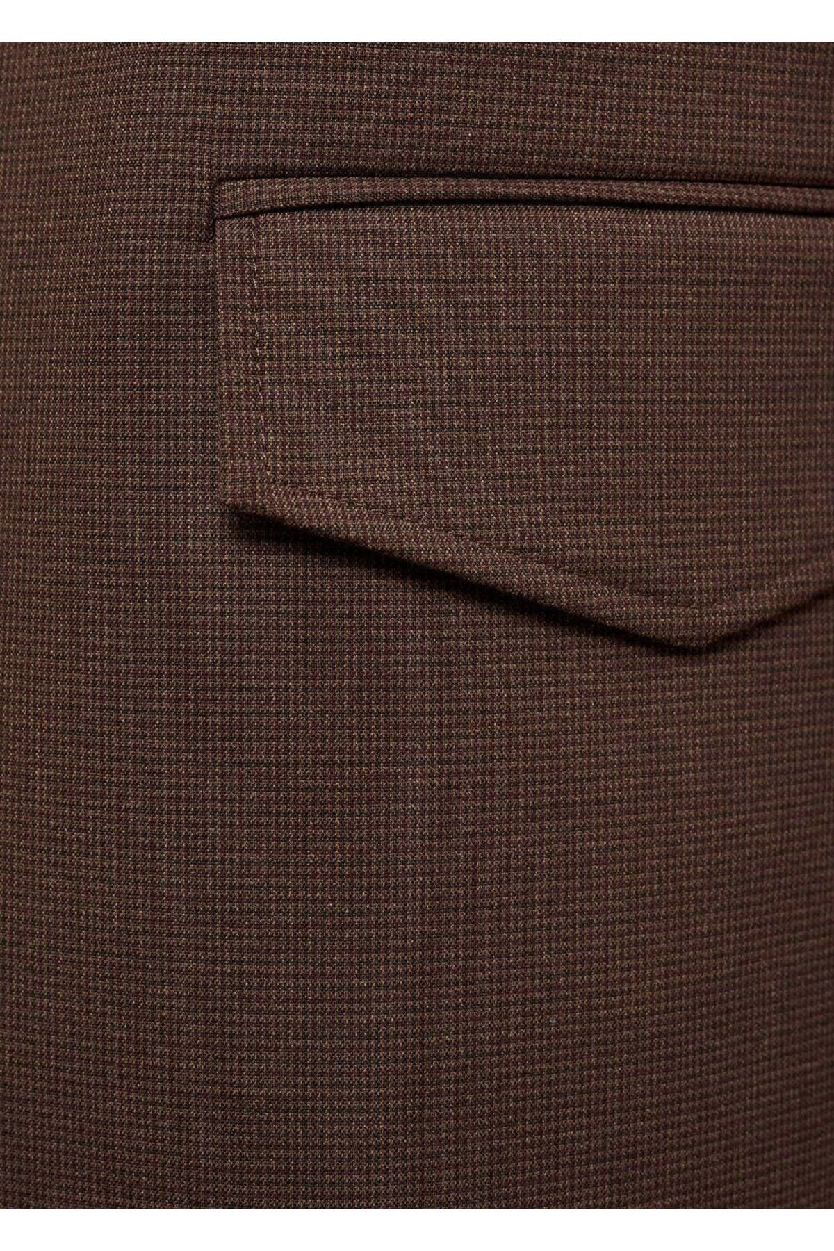 Mini kazayağı desenli kumaş blazer Mini kazayağı desenli kumaş blazer