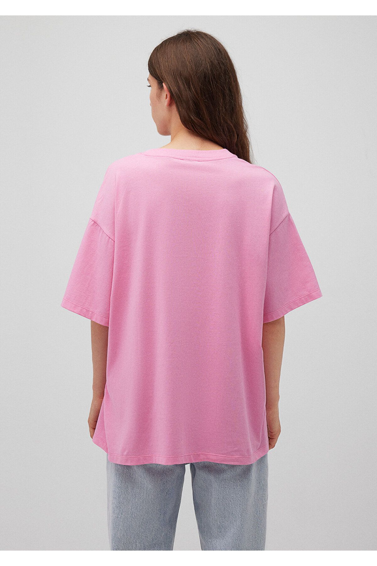 Logo Baskılı Pembe Tişört Oversize / Geniş Kesim 1600843-71032 Logo Baskılı Pembe Tişört Oversize / Geniş Kesim 1600843-71032