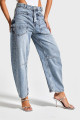 Kadın Tint Kot Rengi Midrise Carrot Fit %100 Koton Denim Kadın Tint Kot Rengi Midrise Carrot Fit %100 Koton Denim