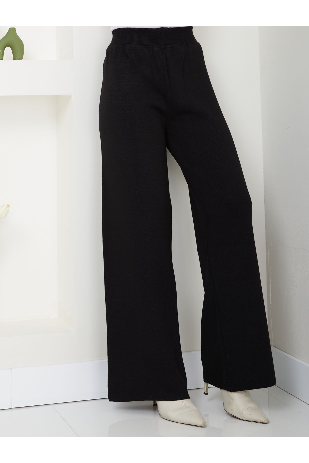 ZANSTİL Triko Geniş Paça Pantolon - Standart Beden ZANSTİL Triko Geniş Paça Pantolon - Standart Beden
