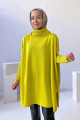 Oversize Merserize Tesettür Tunik - Yağ Yeşili Oversize Merserize Tesettür Tunik - Yağ Yeşili