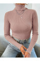 Unisex Somon Pamuklu Balıkçı Yaka Kaşkorse Şardonlu Slimfit Boğazlı Kazak Unisex Somon Pamuklu Balıkçı Yaka Kaşkorse Şardonlu Slimfit Boğazlı Kazak