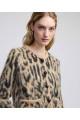 Leopar jakarlı hırka Leopar jakarlı hırka