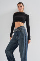 Kadın T.Kot Rengi Taılored Fit Kemerli %100 Koton Denim Kadın T.Kot Rengi Taılored Fit Kemerli %100 Koton Denim